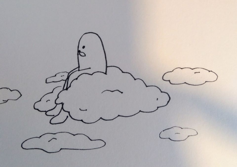 Sitting on a fluffy cloud